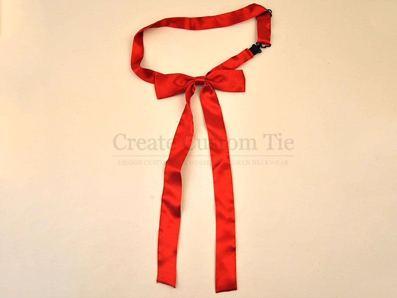 Custom Poly Satin pre tied bowtie