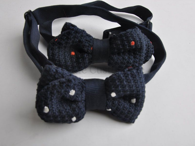 Custom knit pre tied bowtie