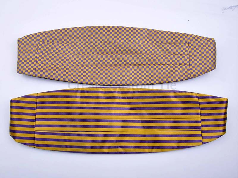 Custom microfiber woven cummerbunds