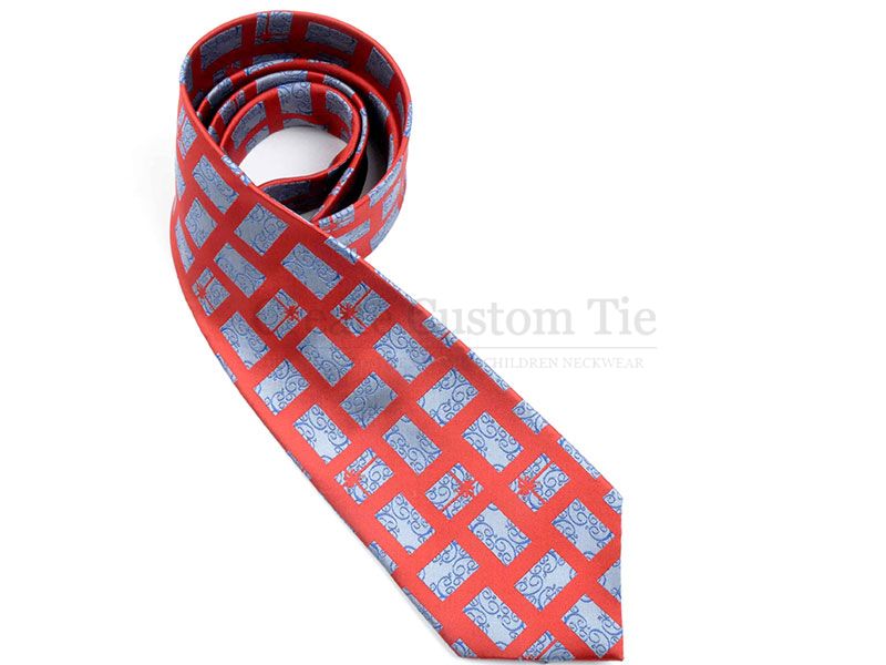 Custom microfiber woven tie with custom logos