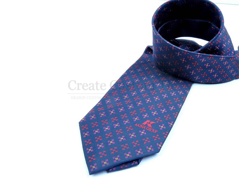 Custom microfiber woven tie with custom logos