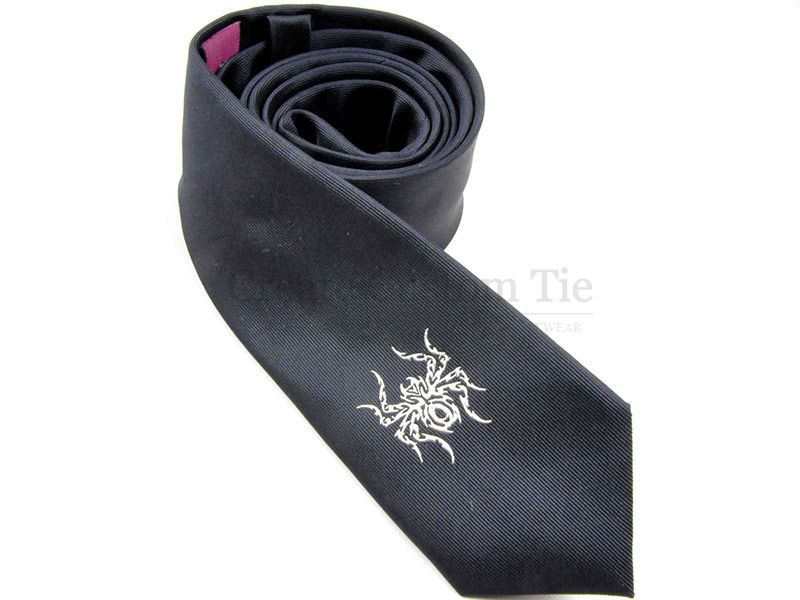 Custom microfiber woven tie with custom logos