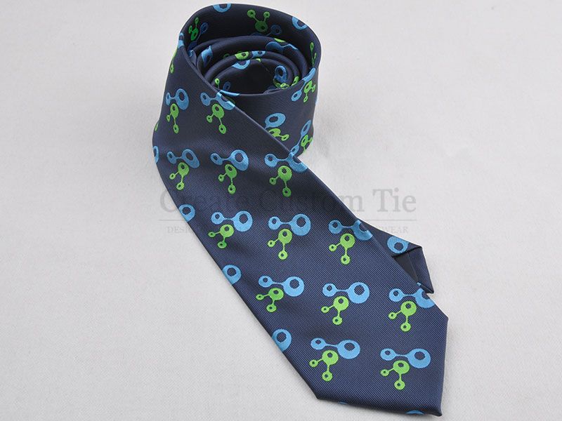 Custom microfiber woven tie with custom logos